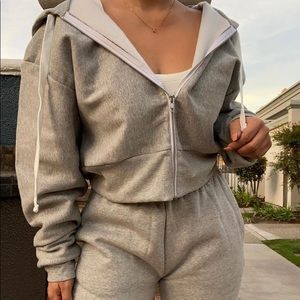 Grey hoodie set